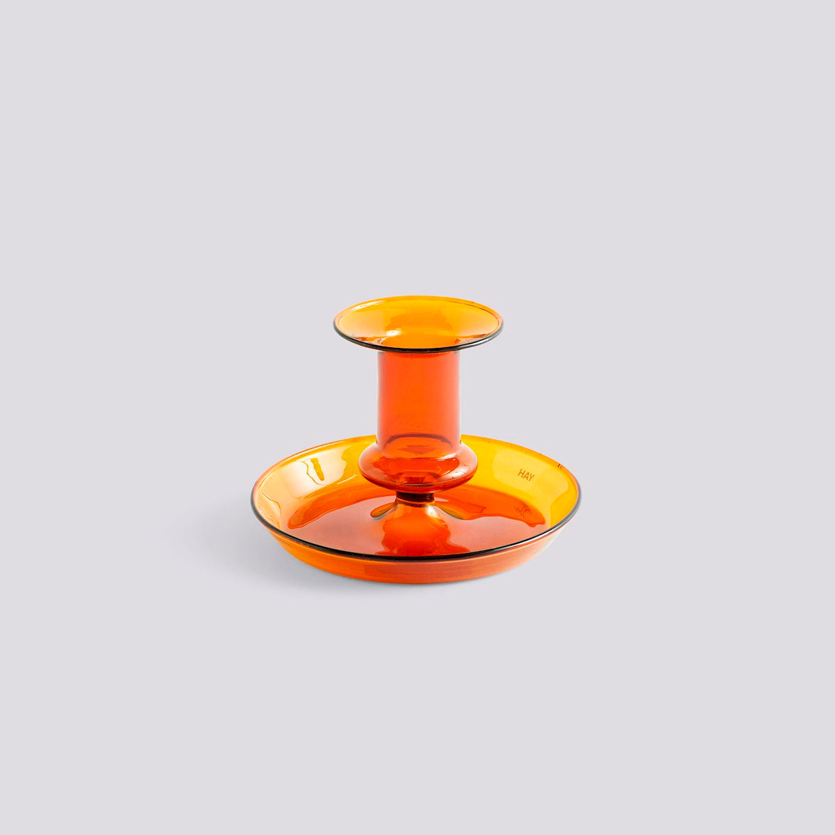 HAY Flare Candlestick Amber no