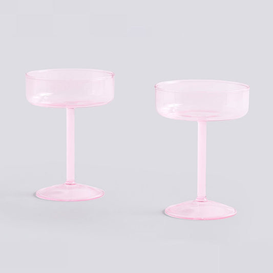 HAY Tint Coupe Glasses Set of two - Pink