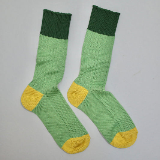 Colour Socks - Mustard Greens - size 4-7 / 8-11