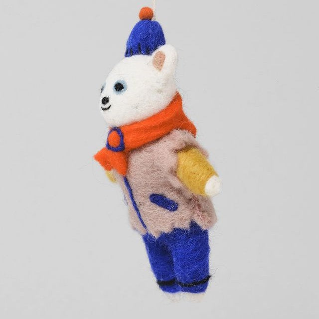Polar Bear - Wrap Felt Decoration