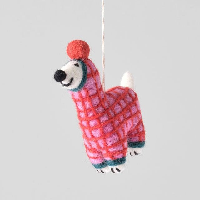 Jayla Dog in Onesie - Wrap Felt Decoration