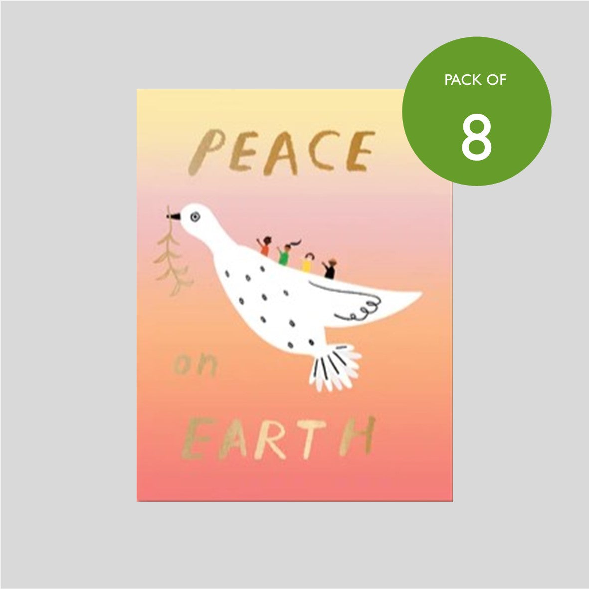 Pack of Eight Christmas Cards - Peace on Earth