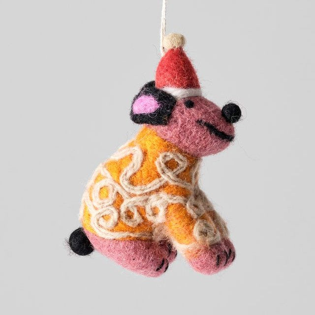 Pippin Dog in Jumper - Wrap Felt Decoration