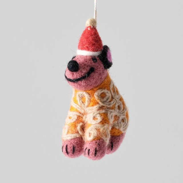 Pippin Dog in Jumper - Wrap Felt Decoration