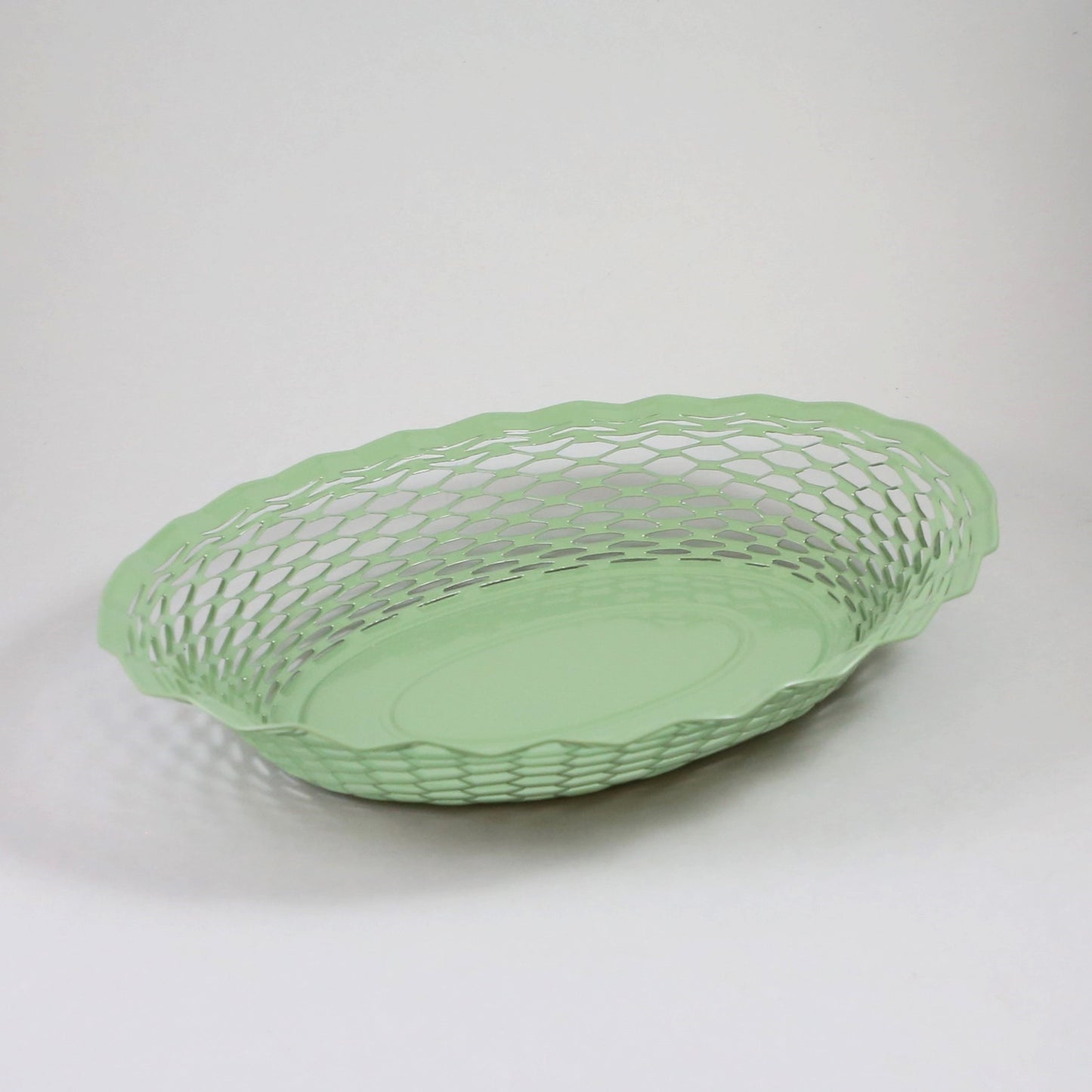 Oval Serving Basket Large Pastel Green