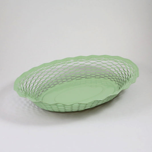 Oval Serving Basket Large Pastel Green