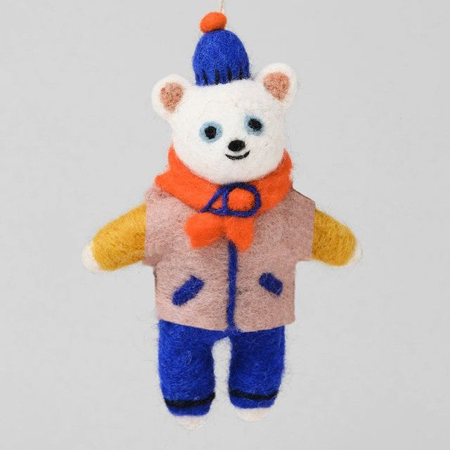 Polar Bear - Wrap Felt Decoration