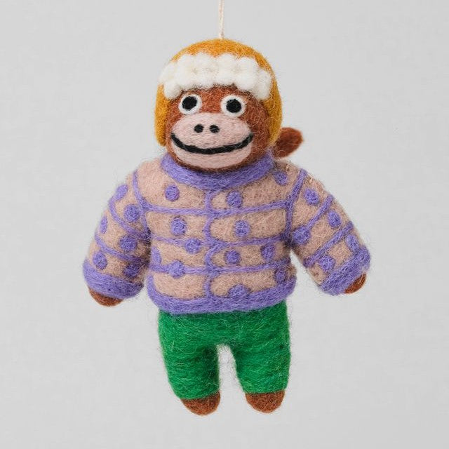 Monkey - Wrap Felt Decoration