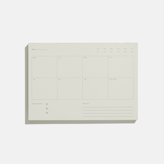 Before Breakfast Weekly Notepad A5 - Grey