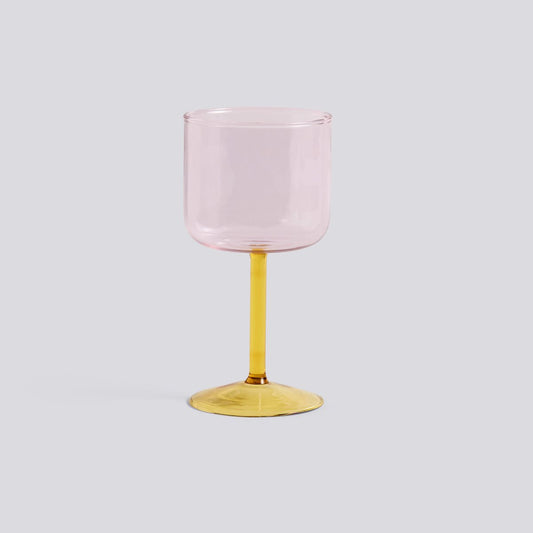 HAY Tint Wine Glasses Set of two - Pink & Yellow